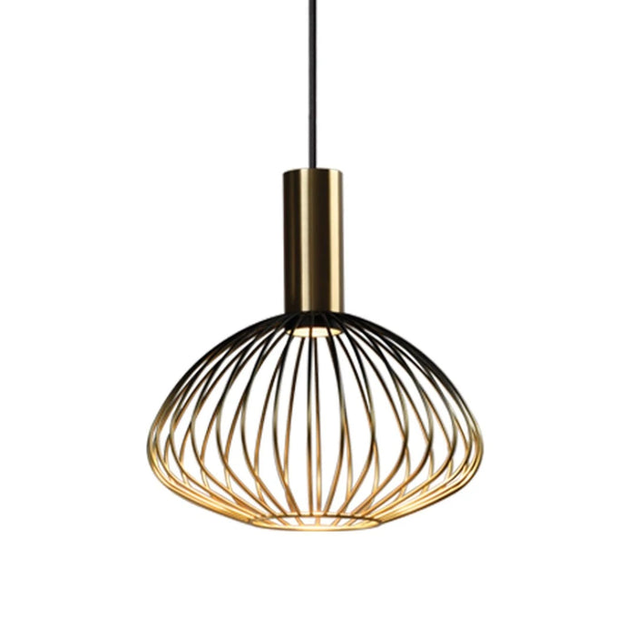 elevenpast pendant light Gilded Metal Wire Cage Pendant - Gold PEN896 GOLD 6007226090017