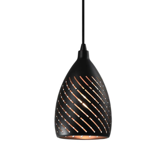 elevenpast pendant light Vortex Perforated Metal Pendant Light - Black PEN897 BLACK 6007226090024
