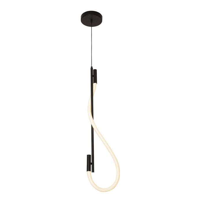 elevenpast Pendant Lights Whirl Vertical Metal LED Pendant Light Black PEN951 LED 6007226087512