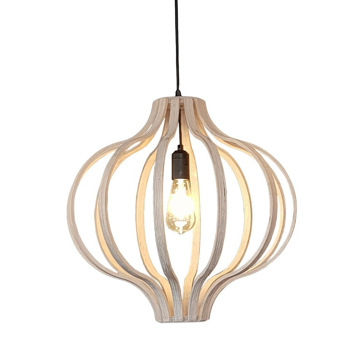 elevenpast Pendant Swirly Wood Pendant Light Natural PEND057