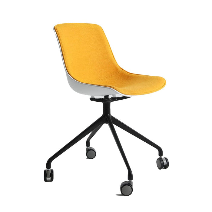 elevenpast Yellow Phoenix 41 Office Chair - Polypropylene & Fabric, Black Base PhoenixBlk41Fabric-2
