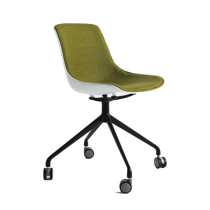 elevenpast Lime Green Phoenix 41 Office Chair - Polypropylene & Fabric, Black Base PhoenixBlk41Fabric