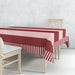 elevenpast Tablecloth 10-12 seater Pink and Burgundy Stripes Tablecloth - Multiple Sizes PinkBurgundyStripes10-12SEATER