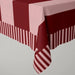elevenpast Tablecloth 8-10 seater Pink and Burgundy Stripes Tablecloth - Multiple Sizes PinkBurgundyStripes8-10SEATER