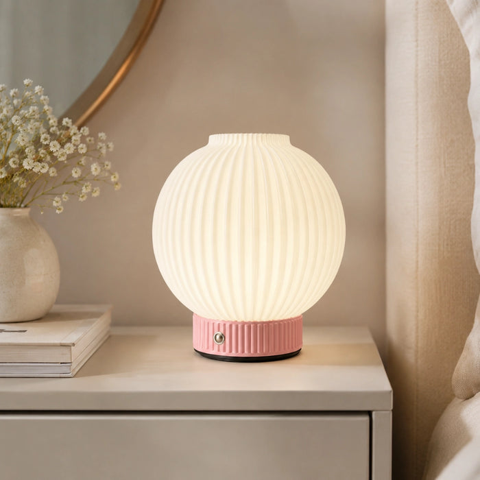 Luca Round Rechargeable Lamp - Beige | Pink | Green