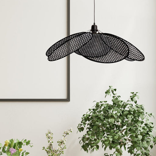 elevenpast Pendant Plantation Rattan Pendant Light Black PLANTATIONRATTANPENDANTB