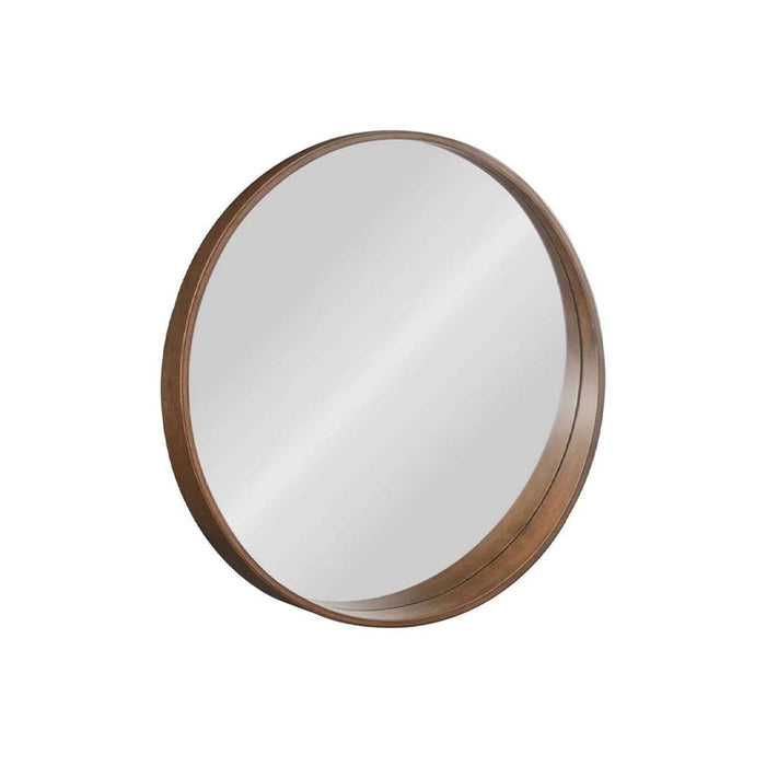 elevenpast Mirrors Walnut Randy Round Wooden Mirror Oak | Walnut PMM-4001WSWAL
