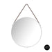 elevenpast Mirrors White Ben Metal Mirror Round | Leather Strap PMM-GUC-WH 633710853033