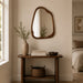 elevenpast Mirrors Small (60 x 80) Irregular Dark Walnut Pear Wood Wall Mirror - 2 Sizes PMM-IRR-DW-600X800