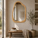 elevenpast Mirrors Large (76 x 100) Irregular Natural Pear Wood Wall Mirror - 2 Sizes PMM-IRR-NAT-760X1000