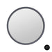 elevenpast Mirrors Grey Lily Round Floating Mirror PMM-LILY-RND-GREY 633710853118