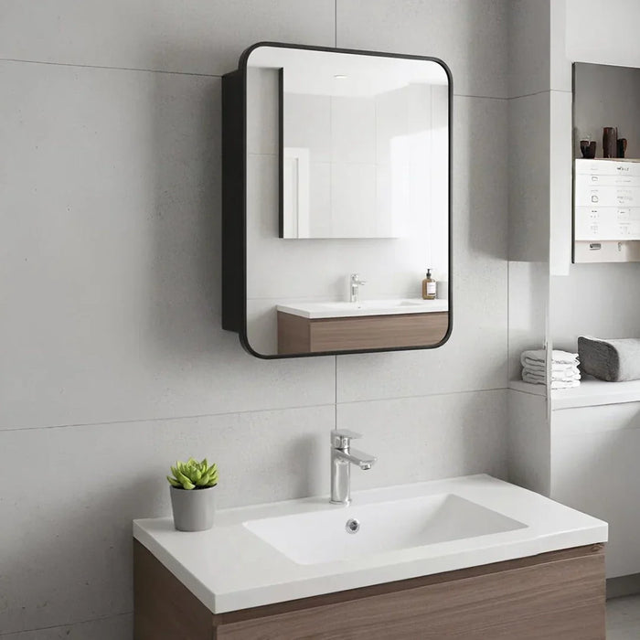 elevenpast mirror cabinet Florentine Aluminium Mirror Cabinet - Black PMM-MB4560-Black