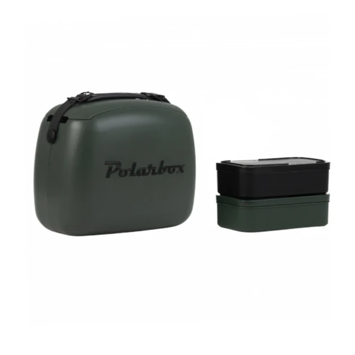 Polarbox Retro Cooler Box 6L Forest Green and Black | Includes 2 Lunch Boxes