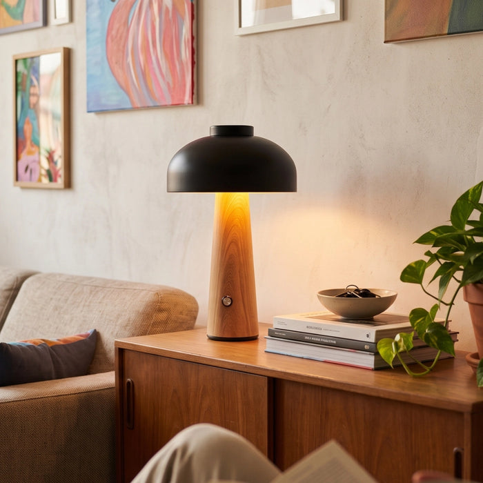 Poppy Rechargeable LED Lamp - Mustard | Coral | Dusty Green