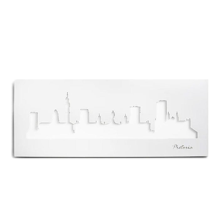 elevenpast Wall art White Pretoria Skyline Wall Art Black | White PRETORIASKYLINEW