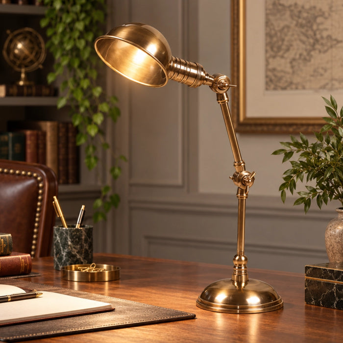 Princeton Desk Lamp - Antique Brass | Antique Silver