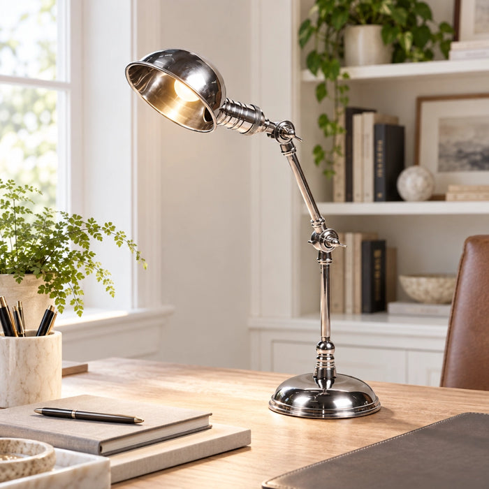 Princeton Desk Lamp - Antique Brass | Antique Silver