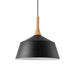elevenpast pendant light Black / Large Scandia Metal and Wood Pendant Light 2 Sizes - Black | White R-KLCH-4131M/BL
