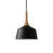 elevenpast pendant light Black / Small Scandia Metal and Wood Pendant Light 2 Sizes - Black | White R-KLCH-4131S/BL