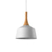 elevenpast pendant light White / Small Scandia Metal and Wood Pendant Light 2 Sizes - Black | White R-KLCH-4131S/WH