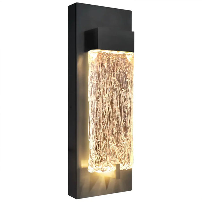 elevenpast Wall Light Ripple Black LED Wall Light – 12W Modern Outdoor Sconce R-LED-12/BL