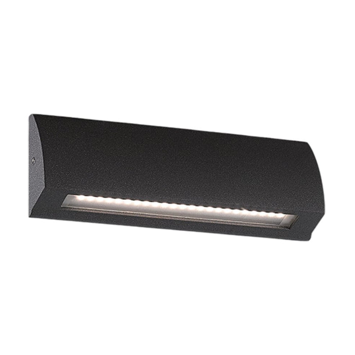elevenpast step light Curve Beam LED Step Light - Matt Black 3W Warm White R-LED-9001