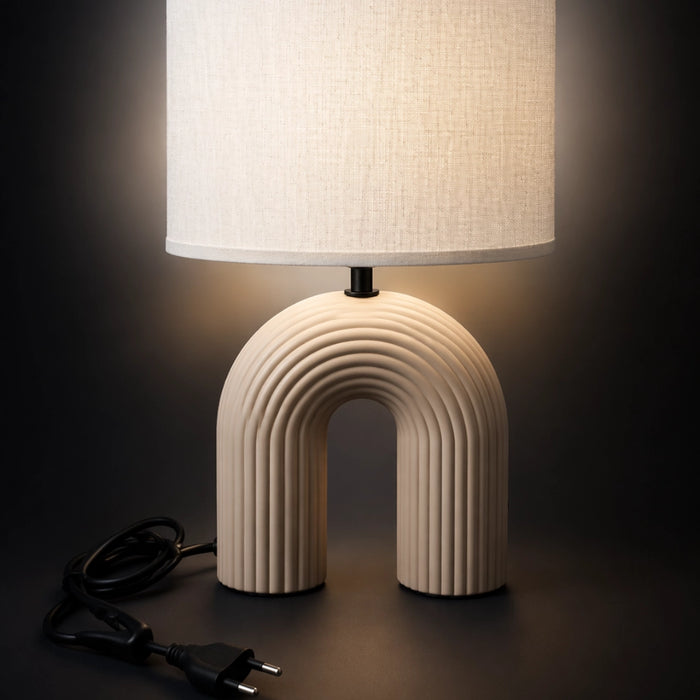 Rainbow Cream Ceramic Lamps - Set of 2