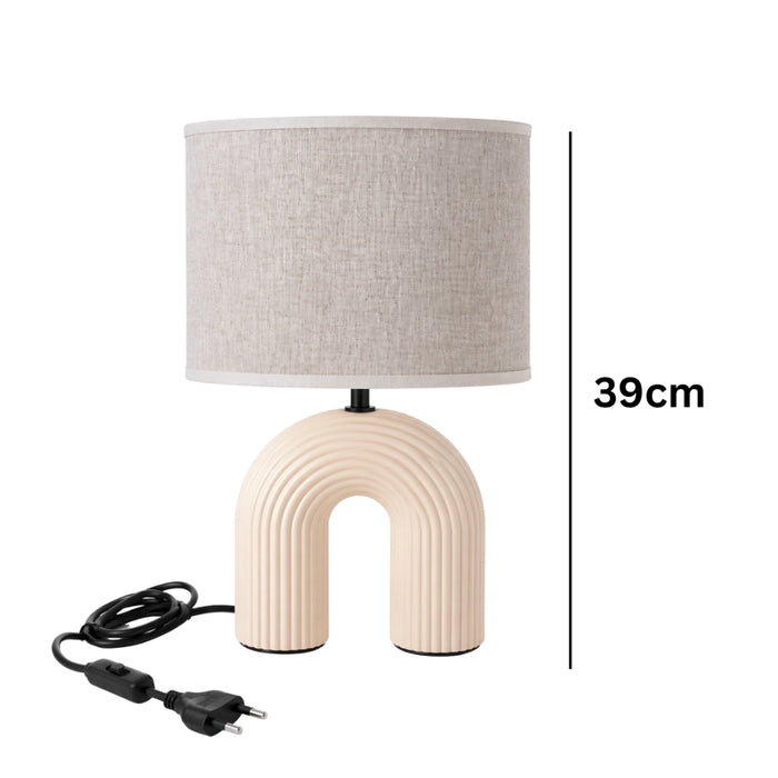 Rainbow Cream Ceramic Lamps - Set of 2