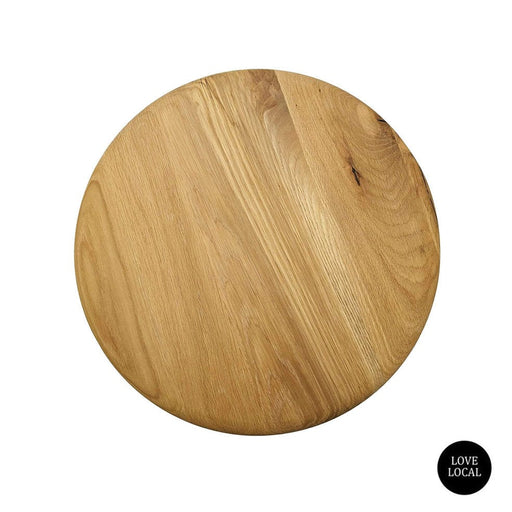 elevenpast Accessories Natural Solid Oak Round Platter raw-1