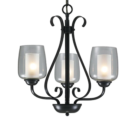 elevenpast Chandelier Estate 3-Light Chandelier - Black RCH91 6009513064060