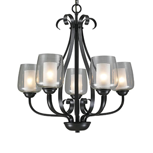 elevenpast Chandelier Estate 5-Light Chandelier - Black RCH92 6009513064077