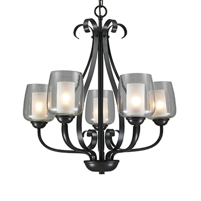 elevenpast Chandelier Estate 5-Light Chandelier - Black RCH92 6009513064077
