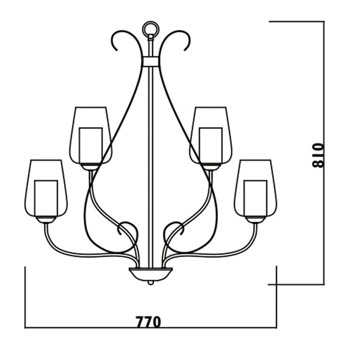 elevenpast Chandelier Estate 9-Light Chandelier - Black RCH93 6009513064084