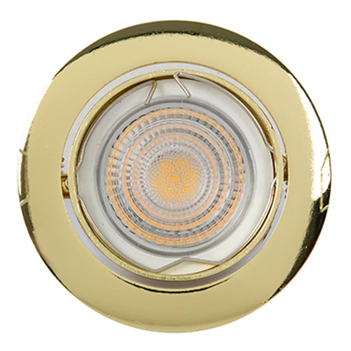 elevenpast down Light Gold Modern Round Recessed 73mm GU10 | GU5.3 Downlights – Various Colours RD247G 6009509906770