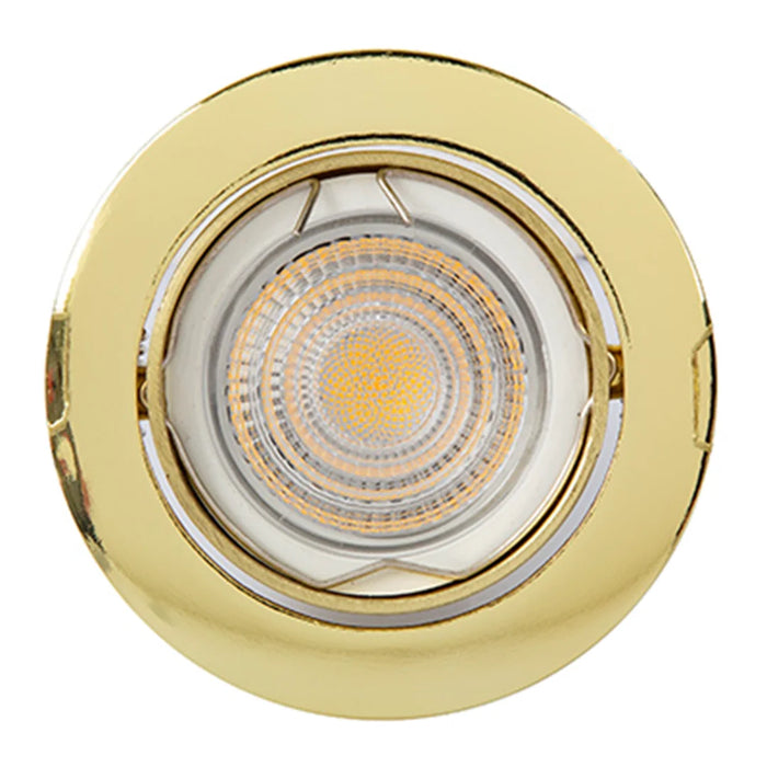 elevenpast down Light Satin Brass Modern Round Recessed 73mm GU10 | GU5.3 Downlights – Various Colours RD247SB 6009509906800