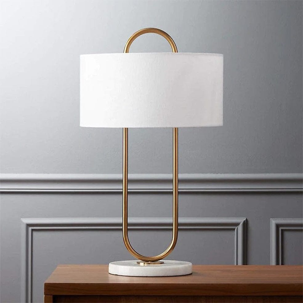 Faye Brass Table Lamp Marble Base