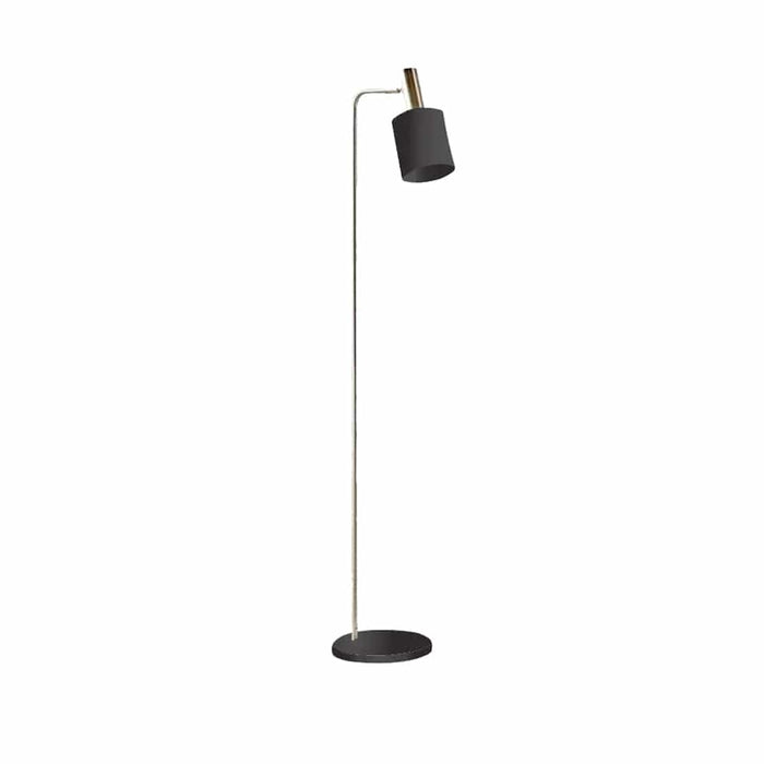 elevenpast Floor lamp Black and Silver Eli Metal Floor Lamp Black | White Marble Base RG10164