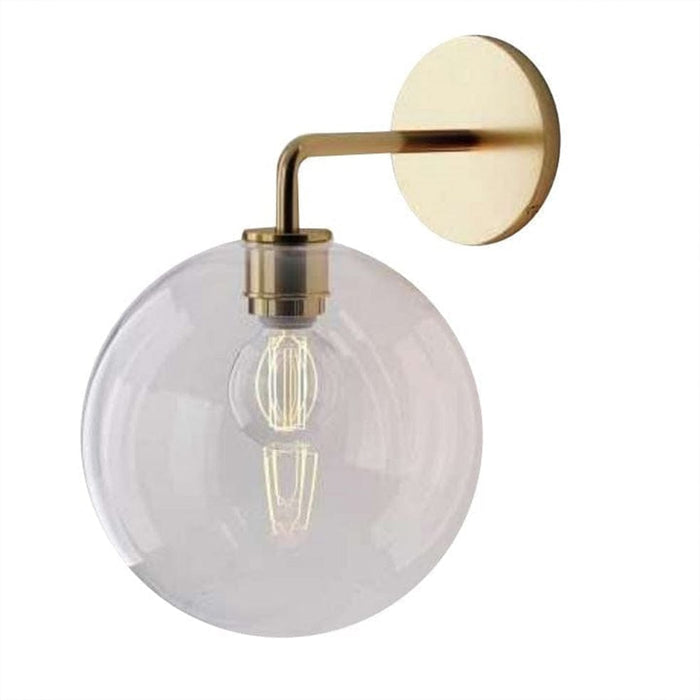 elevenpast Wall Light Fixtures Bowie Brass and Clear Glass Wall Light RG10167
