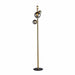 elevenpast Lamps Stellar Floor Lamp - Gold with Smokey Glass RG10267