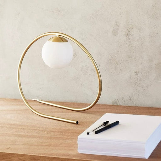 Olive Metal Table Lamp Gold 