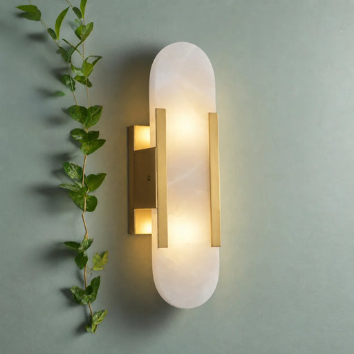 Cleo Wall Light Gold and Alabaster 