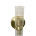 elevenpast Wall Light Flow Fluted Glass and Gold Metal Wall Light RG10351