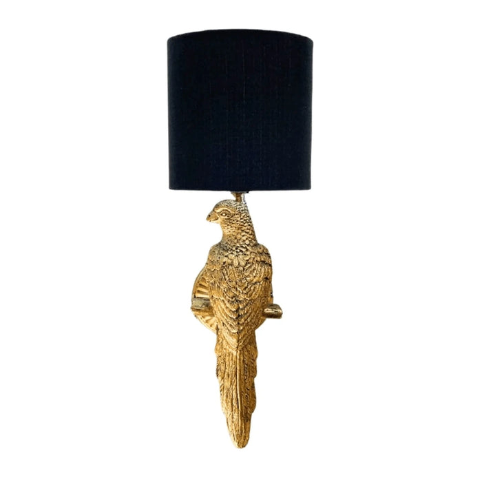 elevenpast Wall Light Golden Bird Wall Light with Black Shade RG10358