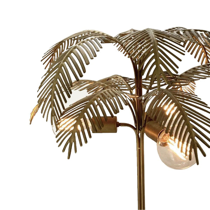 elevenpast Floor lamp Queen Palm Floor Lamp in Antique Brass RG10503