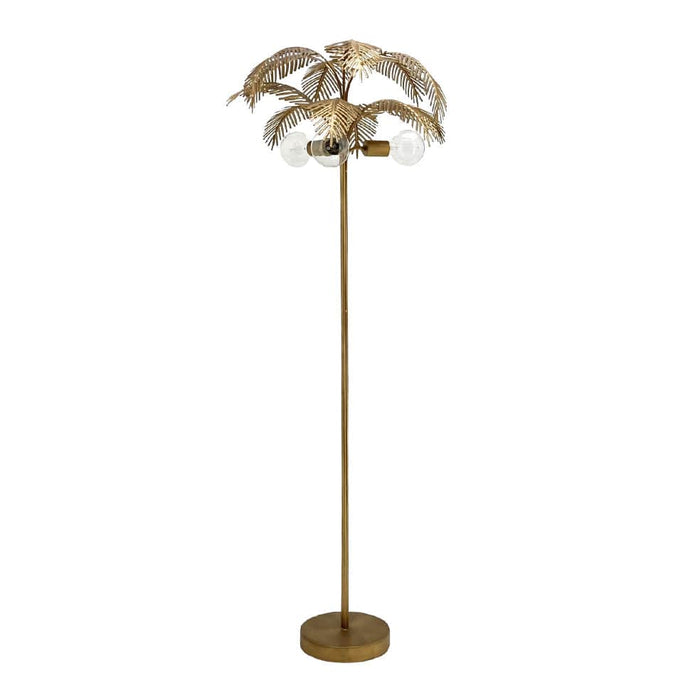 elevenpast Floor lamp Queen Palm Floor Lamp in Antique Brass RG10503