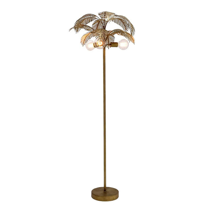 elevenpast Floor lamp Queen Palm Floor Lamp in Antique Brass RG10503