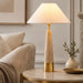 Travertine and Brass table lamp 
