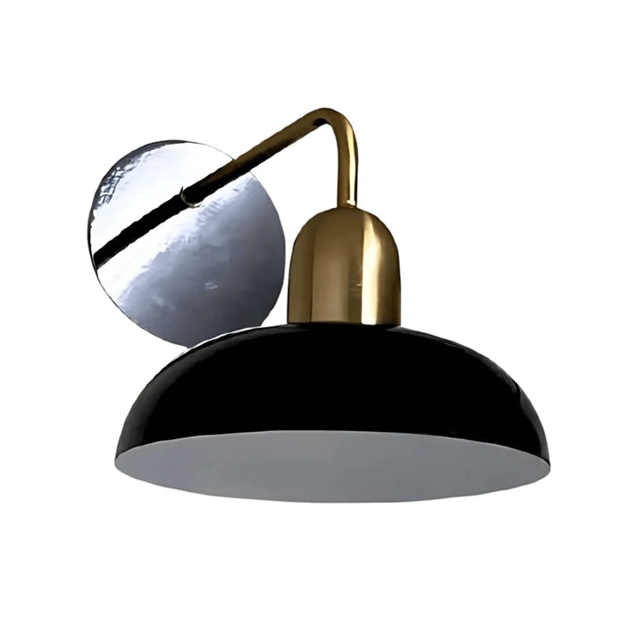 elevenpast Wall Light Black and Gold Pluto Gold and Black or Ivory Wall Light RG10584