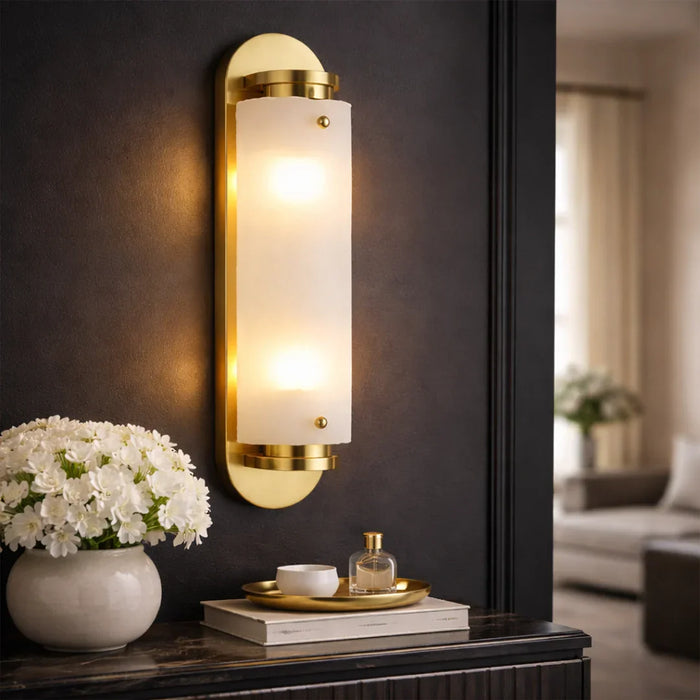 elevenpast Wall Light Everest Gold Wall Light – Frosted Glass RG10597