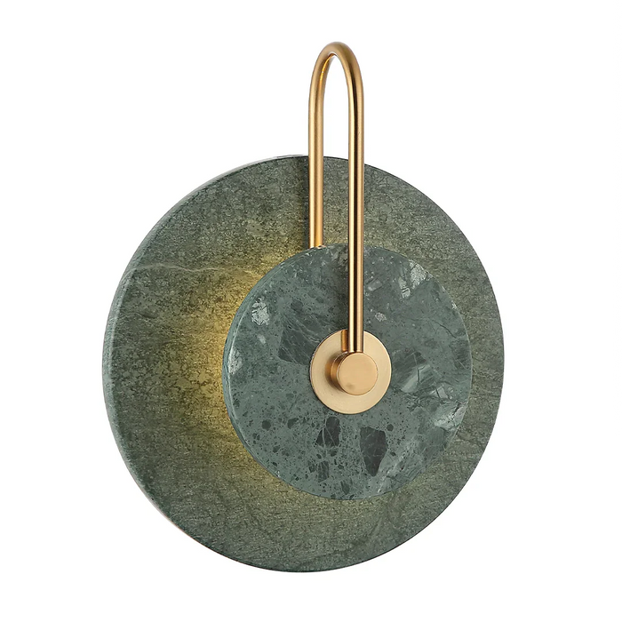 elevenpast Wall Light Calypso Double Jade Marble and Gold Wall Light RG10598